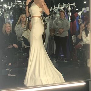 White 2pc prom dress